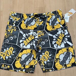 Comic Pop Men's Athletic Shorts - Black and Yellow